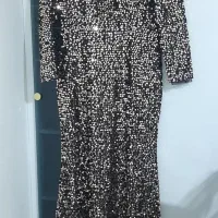 پیراهن بلند مجسلی ماکسی پولکی