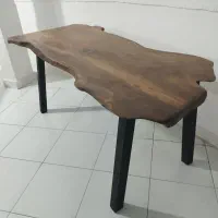 میز چوب گردو روستیک