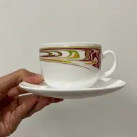 ست فنجان نعلبکی و قندون آرگوپال فراسنه لومینارک