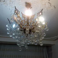 یک عدد لوستر برنجی  و دو عدد لوستر  آب طلا