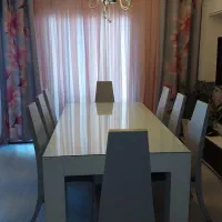 میزناهارخوری چوبی سفارشی وصندلی ۸نفره