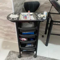 تجهیزات زیبایی در حد نو تخت ترولی صندلی