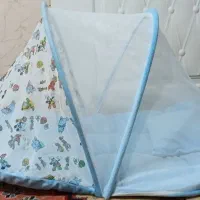 پشه بند نوزاد سالم درحد مارکMKC رنگ آبی،عروسکی