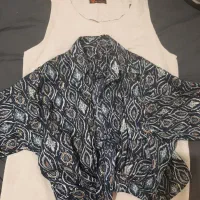 سارافون و شومیز آستین دار  گره خور