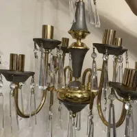 لوستر استیل طلایی نقره ای ۴شاخه