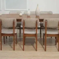 میز و صندلی غذاخوری نهارخوری ۸ نفره راشFT6