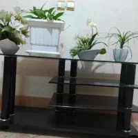 میز شیشه ای مشکی TV