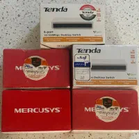 5 عدد سوئیج شبکه ۸ پورت نو و آکبند Tenda Mercusys
