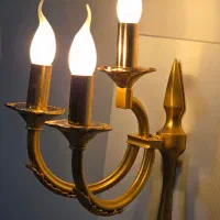 دیوارکوب برنجی با روکش آب طلا