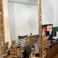 آینه وشمعدان برنز