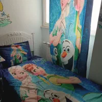 پنل پرده با رو تختی سه تیکه السا آنا