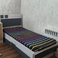 تخت یکنفره ملامینه و ام دی آف