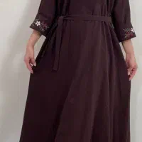 مانتو بلند لباس بلندلینن تابستانه گلدوزی