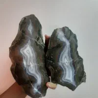 یک جفت عقیق سلیمانی کلکسیونیه بزرگ سایز