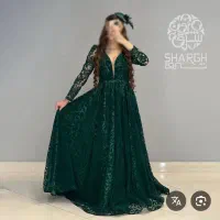 لباس مجلسی بلند دنباله دار مخملی