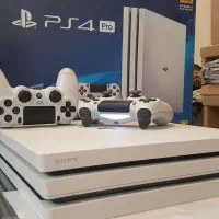 PS4 PRO 4Kسفید صدفی کپیخور دودسته استفاده نشده٪