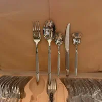 سرویس قاشق چنگال ۱۲۸ پارچه دلمونتی اصل