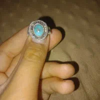 انگشتر فیروزه اصل نیشابور رکاب نقره