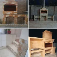 کاشی کاری و لکه کاری و شومینه وکبابپز