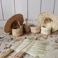 جارو دستی ، سبد ، کلاه حصیری