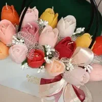 دسته گل شمع