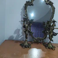 اینه شمعدان برنجی قدیمی