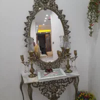 آینه شمعدان وساعت برنج