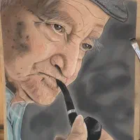 نقاشی چهره پدر با ارزشترین هدیه برای جبران زحماتش
