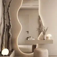 آینه قدی دفرمه با بک لایت لمسی سایز ۱۷۰*۷۵