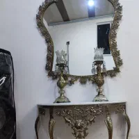 آینه و شمعدان برنز