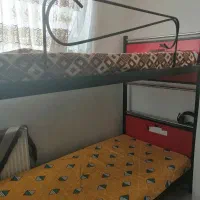تختخواب دوطبقه فلز وچوب