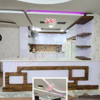 تغییر رنگ کابینت،دکوراسیون برچسب،بازسازی یخچال