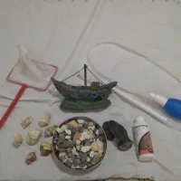 اکواریوم شیشه خم با امکانات و ماهی