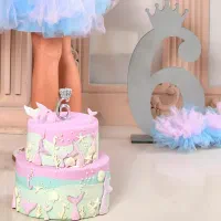 ماکت کیک دو طبقه دم ماهی و دریایی