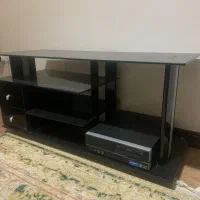میزتلویزیون شیشه ای مشکی