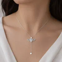 گردنبند پرطرفدار طرح طلا مینیمال نقره وارداتی