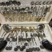 ۲ دست قاشق چنگال استیل اصلی