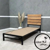 تخت خواب یک نفره فلزی مدل لیون تشک میکرو(آرکاصنعت)