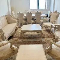 سرویس مبلمان استیل ۷ نفره و ناهارخوری ۸ نفره - راش