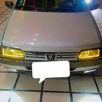 چراغ طرح تیکو در حد نو مشکی همراه نئون