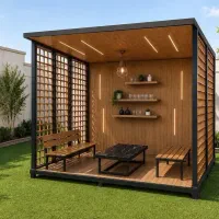 ساخت انواع کلبه و آلاچیق