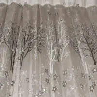 پرده حریر شیشه ای پلیسه