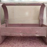 گهواره قدیمی عتیقه چوبی دستساز ، قدمت بالا