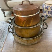 سه عدد قابلمه و تابه مسی