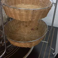 دو عدد سبد دو طبقه حصیری
