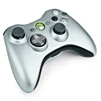 دسته xbox 360 نقره ای + باتری و شارژر