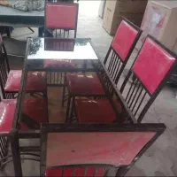 میز باشیشه و ام دی اف  100 عدد               زارع