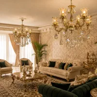 لوستر برنزی کلاسیک نازنین برنجی  پذیرایی 20 متری