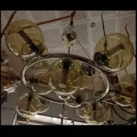 لوستر 19حباب رنگ برنزی