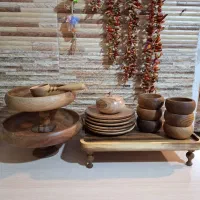 ظروف آشپزخانه چوبی گردو